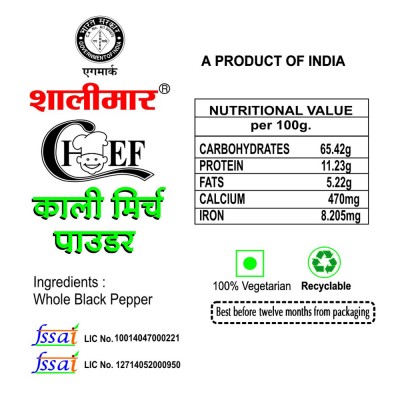 CHEF BLACK PEPPER BOX  10 Gm ( PACK OF 2)(GHZ)