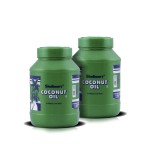 COCONUT OIL GREEN WIDE MOUTH 500 ML   PACK OF 2